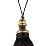 pompon doré noir classique décoration maison rideau vêtement textile accessoire artisanal soie polyester 21cm