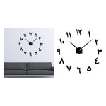horloge murale décorative moderne abstraite 80cm argentée dorée noire aiguille