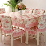 nappe table fleur rose blanche motif floral dentelle beige extérieur mariage fête romantique