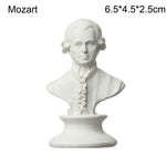 buste sculpté résine blanc détails granuleux classique réaliste décoration intérieureportrait miniature