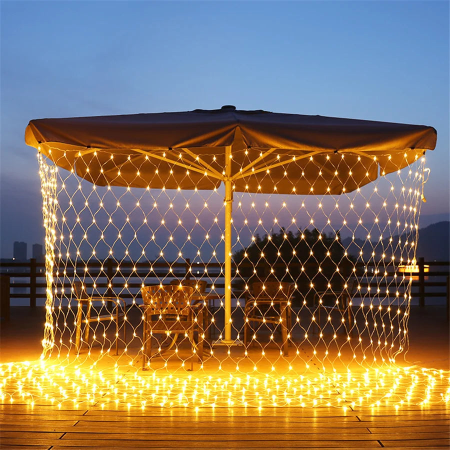 filet lumineux blanc chaud bleu multicolore jardin noël vacances interrupteur distance led moderne