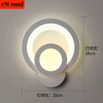 lampe murale moderne blanc circulaire minimaliste industrielle fixée mur LED