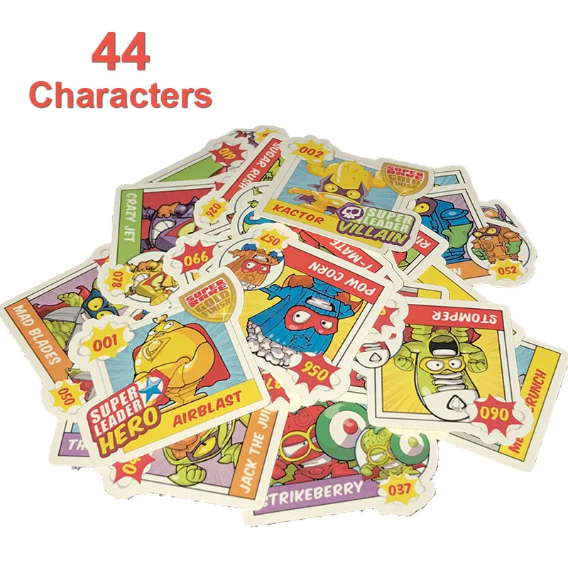 autocollants cartes collection multicolores personnages cartoon noms numéros jeu enfants adolescents