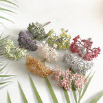 bouquet artificiel fleurs petites variées tringle violet vert blanc rose gris rouge naturel