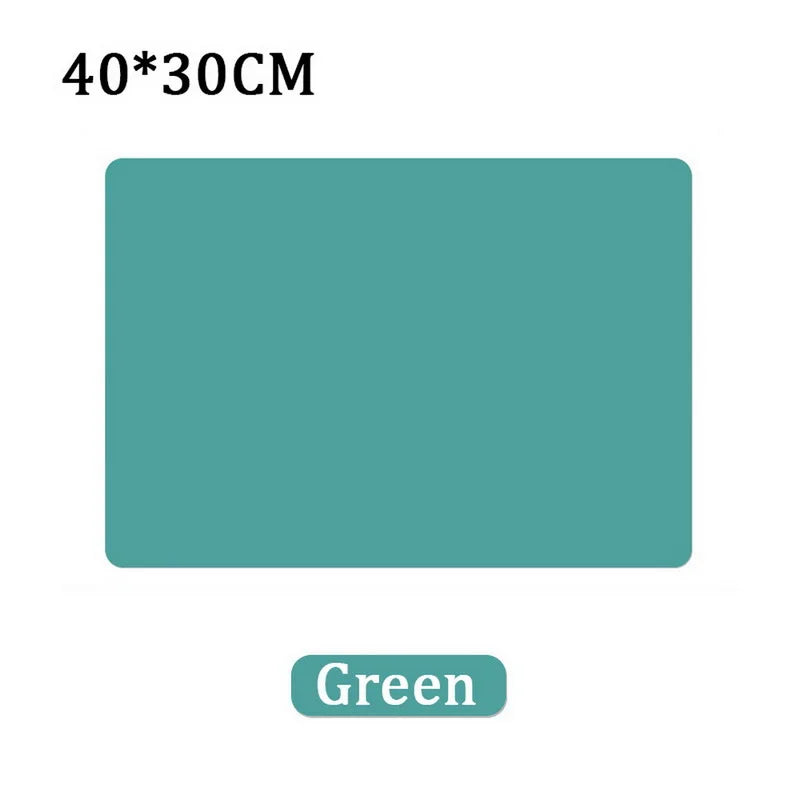 tapis table silicone opaque moderne 60x40cm 40x30cm vert jaune gris bleu
