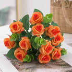 bouquet fleurs artificielles roses feuilles naturel mariage anniversaire décoration intérieur
