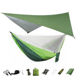 hamac camping moustiquaire auvent portable randonnée voyage survie extérieur vert