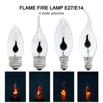 ampoules led flamme transparentes moderne effet flamme 3w e14 e27 500 lumens 30000h