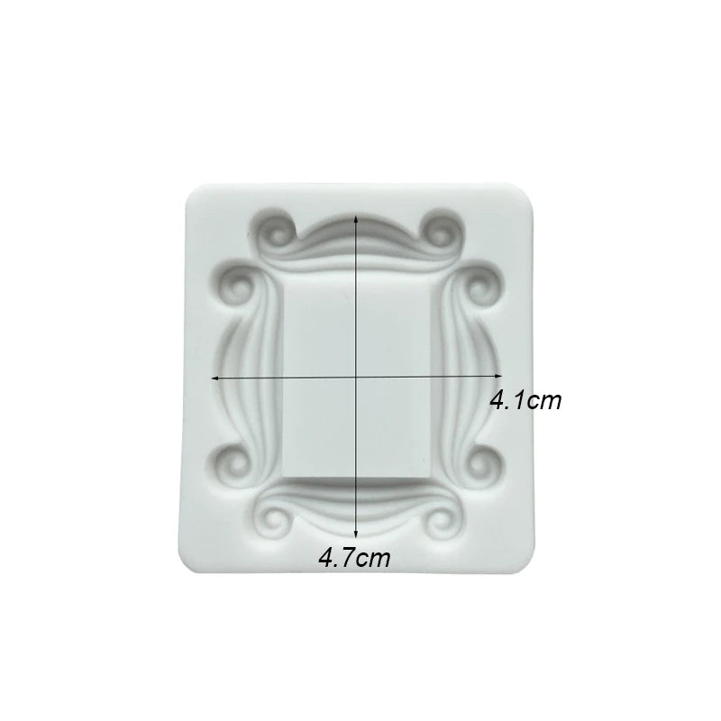 cadres photo silicone doré blanc baroques classiques moules deco fondant cupcakes gâteaux