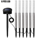 lampe solaire extérieure led moderne transparente points brillants noir blanc autonomes