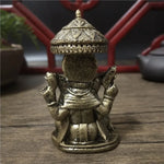 statue ganesha dorée résine ornements complexes décoration intérieure artisanale traditionnelle bouddhiste éléphant multiple bras