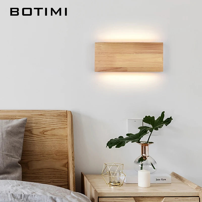 lampe murale moderne bois naturel clair éclairage quotidien chambre cuisine salle manger fixée mur