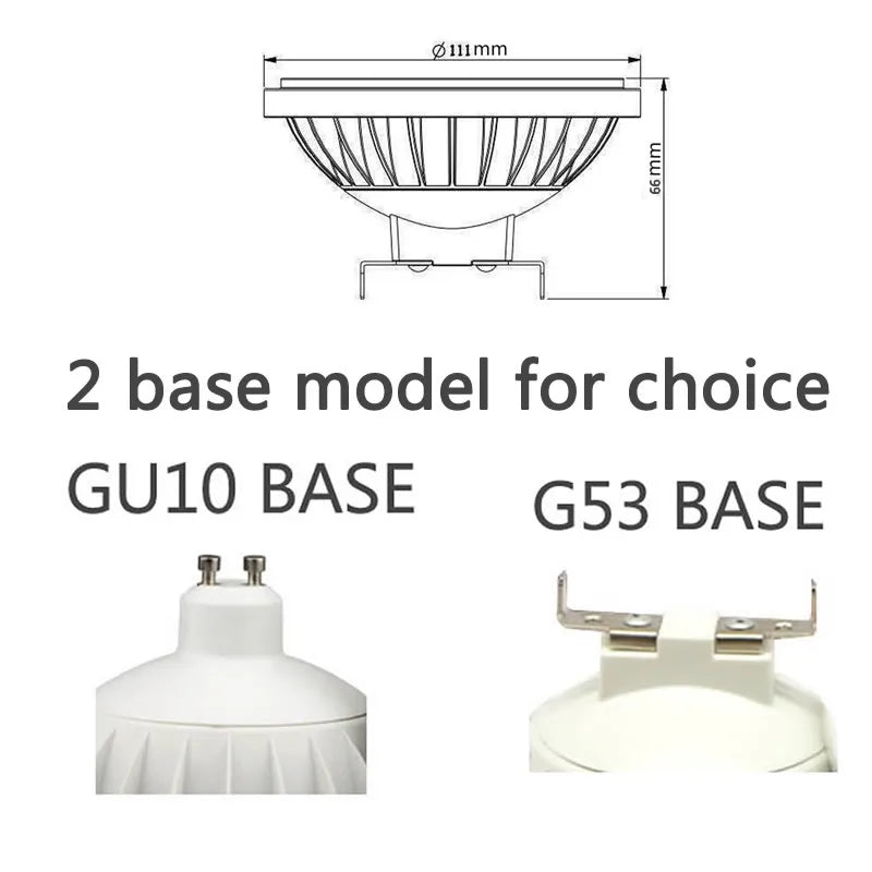 projecteur led ampoule gu10 g53 blanc moderne grille refroidissement 100000h