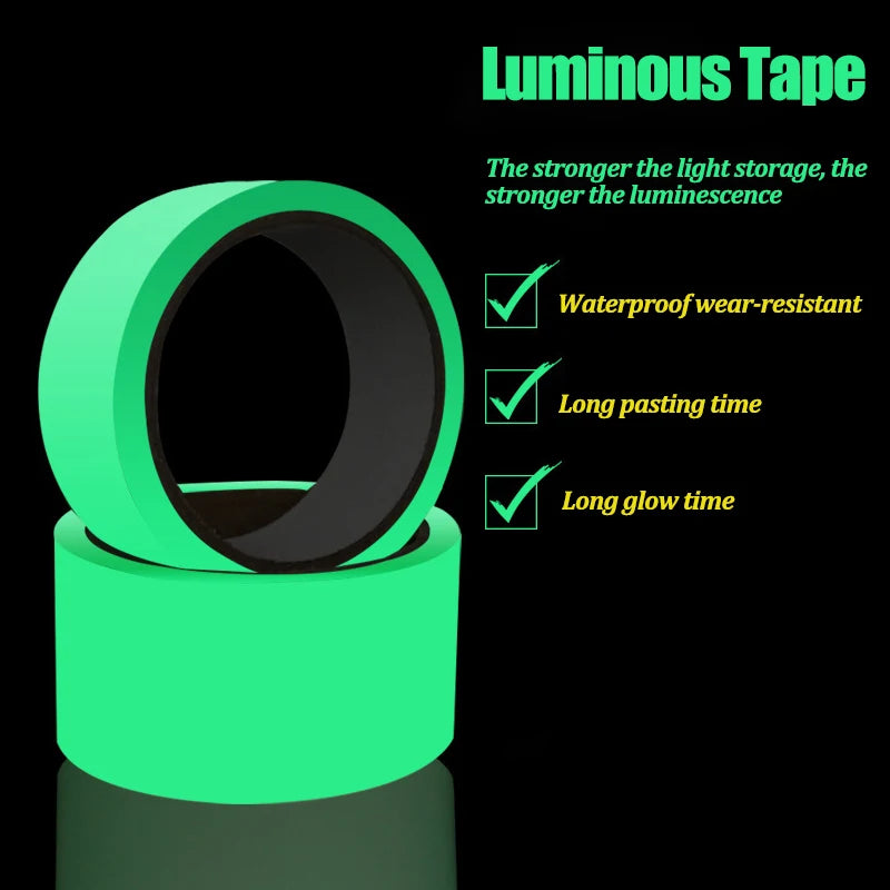 ruban lumineux vert fluo adhésif 3m 5m décoration moderne sécurité événement festive