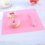 tapis cuisson silicone non stick antiadhésif baking mat uni moderne vert bleu rose violet