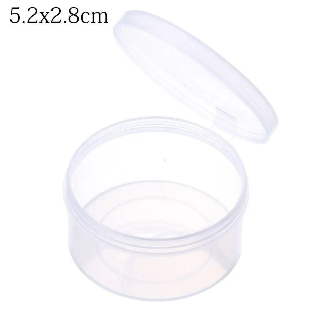 boîtes rondes transparentes réutilisables boites rangement petites bijoux modernes pratiques