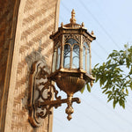 lampe murale gothique or noir vitraux transparents ornements sculptés cuisine chambre coucher entrée étude
