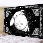 Tapisserie murale tarot astrologie rouge