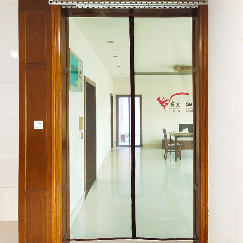 rideau moustiquaire porte gris maille fine adhésif moderne opacité 200cm 220cm