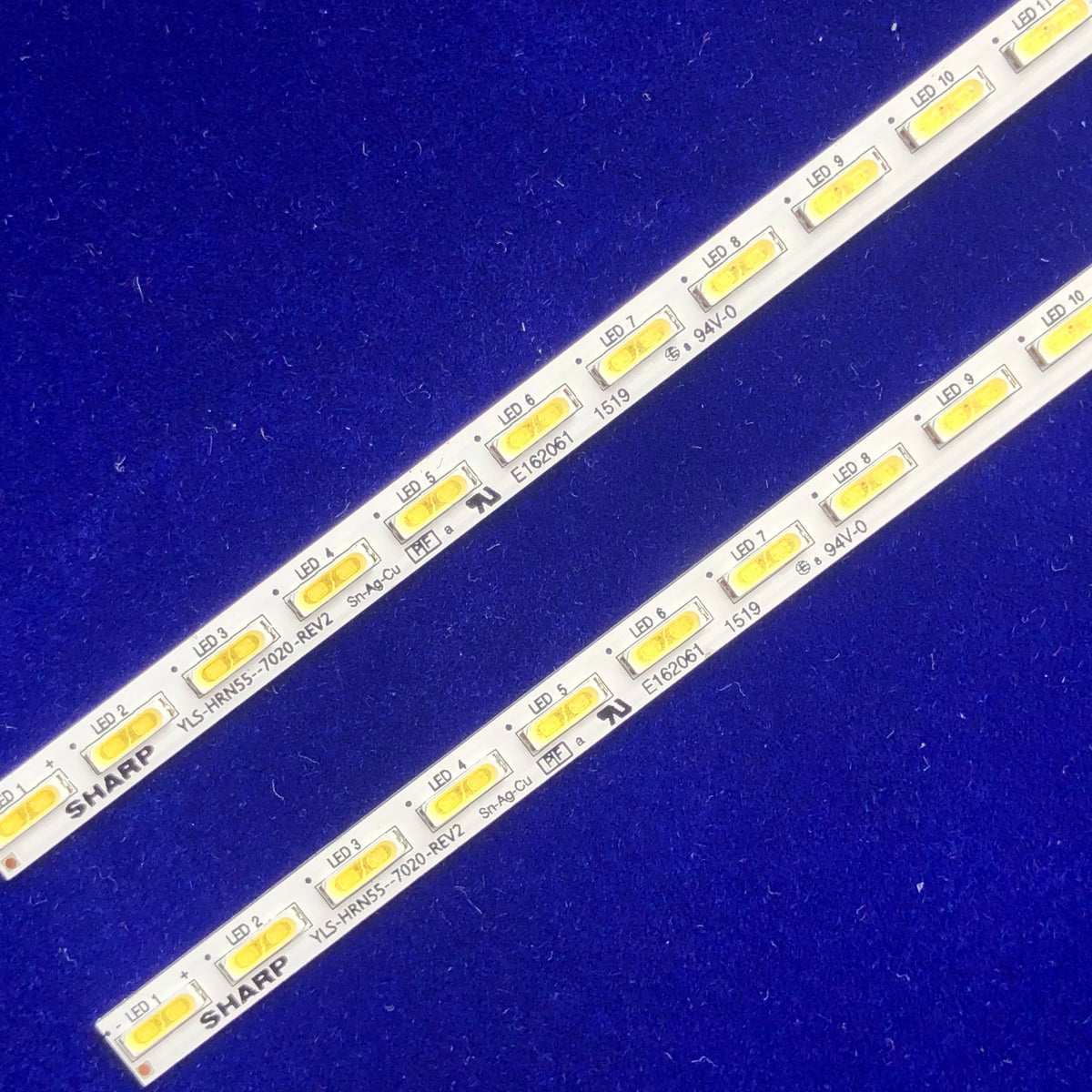 ruban led blanc 64 diodes 597mm longueur éclairage intérieur moderne 3w abs continu