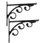 support mural étagère blanc noir floral classique vintage élégant aluminium