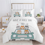 Motif panda mignon en gros plan sur la housse de couette