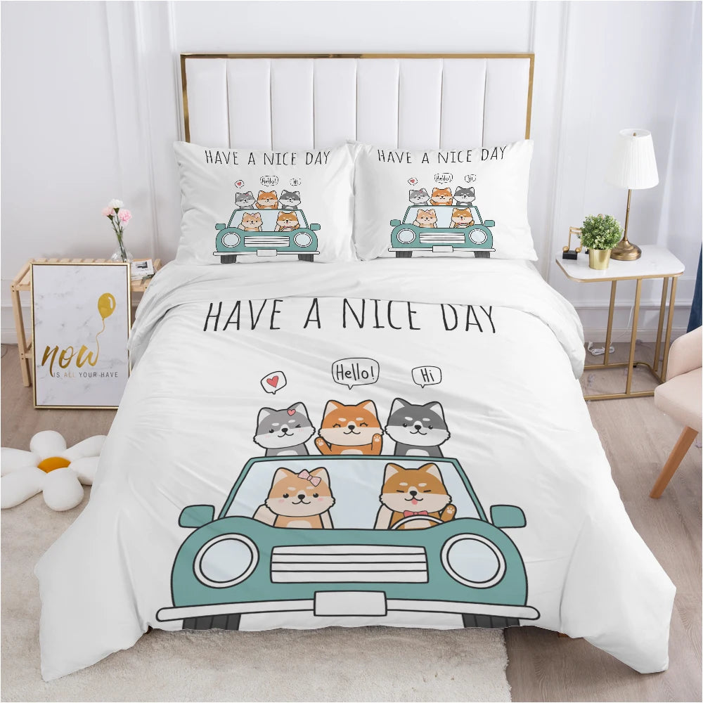 Motif panda mignon en gros plan sur la housse de couette