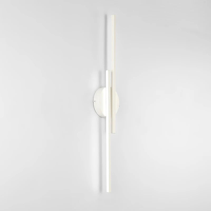 applique murale led moderne minimaliste noir blanc chambre salon entrée fixée mur deux sources