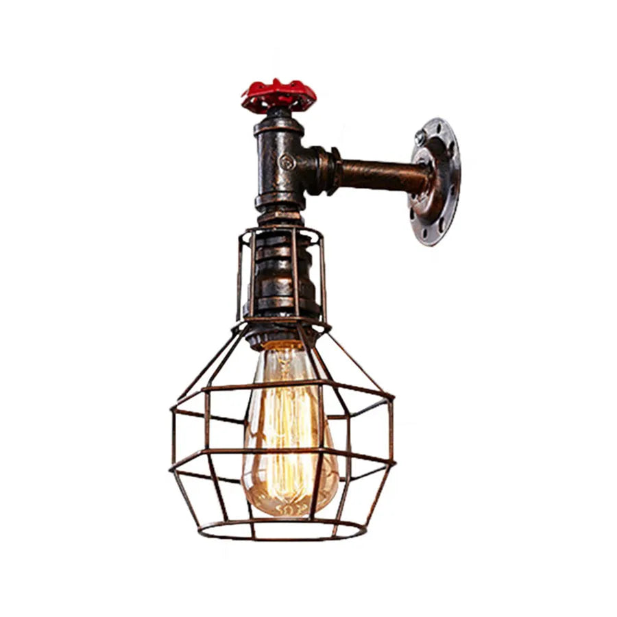 lampe murale industrielle métal vieilli bronze éclairage quotidien chambre salon cuisine étudié entree sdb
