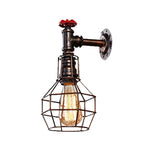 lampe murale industrielle métal vieilli bronze éclairage quotidien chambre salon cuisine étudié entree sdb