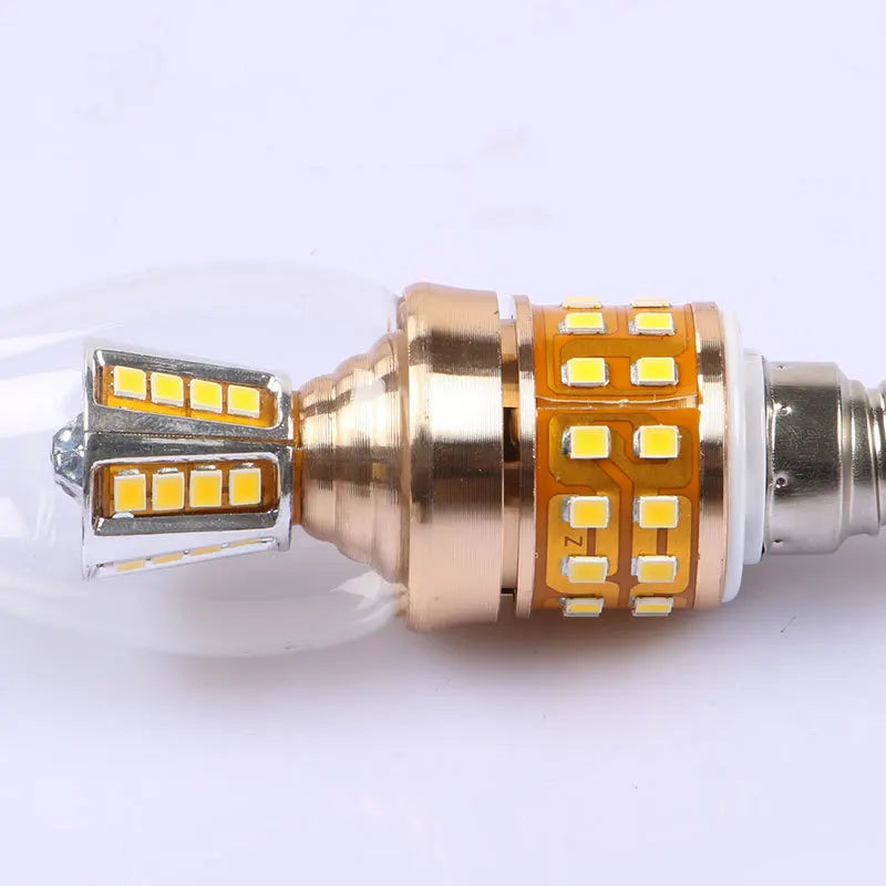 ampoule led bougie transparente dorée moderne 2700k 6500k e14 40000h vintage