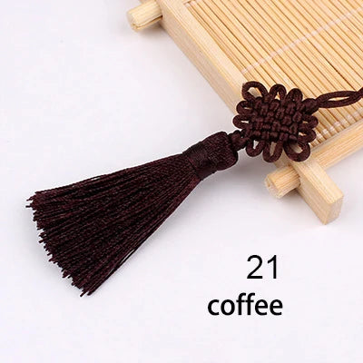 nœuds chinois pompons 5cm 2pcs rouge beige doré bleu marine vert artisanal décoration intérieure
