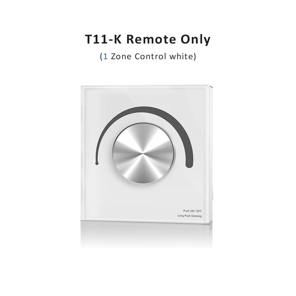 interrupteur led touch dimmer blanc noir rond moderne minimaliste adhésif