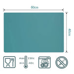 tapis table silicone vert uni moderne 60x40cm isolant thermique facile nettoyer résistant