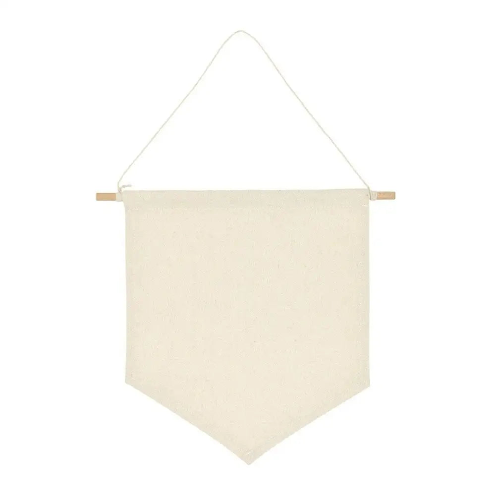bannière blanche noire minimaliste décoration intérieure accrochée toile lin opacité simple poche cordelette decoration