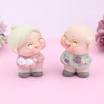 décoration gâteau résine figurines motifs floraux blanc rose mignon cartoony angel pattern