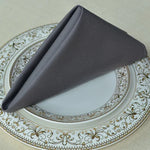 serviettes coton polyester 46x46cm classiques unies orange gris rose blanc marron rouge
