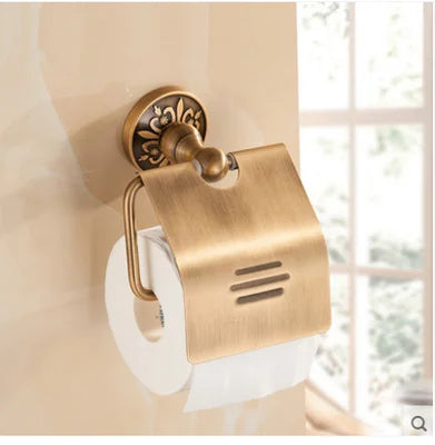 ensemble quincailleries bain bronze ornements floraux classique porte serviettes crochets fixations murales