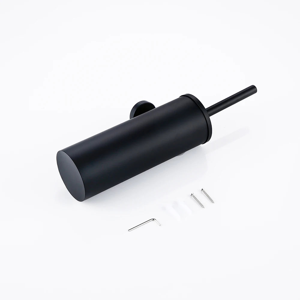 brosse wc murale acier inoxydable noir mat minimaliste salle bain porte brosses fixations