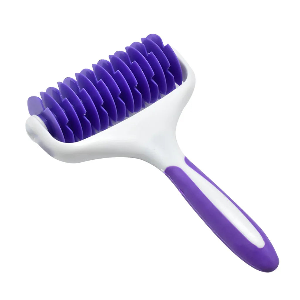 brosse peau violet moderne rayures horizontales poignée plastique respectueux environnement