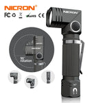 torche lampe poche led rechargeable 600 lumens aimant noir rayures moderne