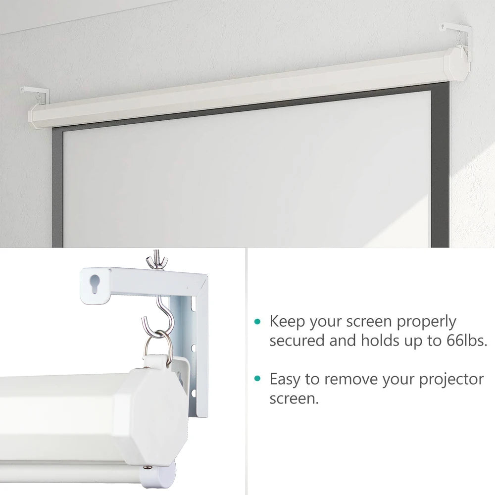 support projection blanc moderne kit fixation vis charge lourde écran cinéma