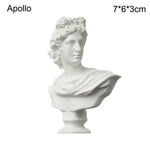 buste sculpté résine blanc détails granuleux classique réaliste décoration intérieureportrait miniature
