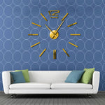 Horloge murale noire effet 3D sans cadre