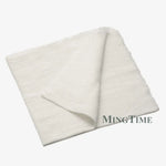 serviette table moderne gris rose pâle franges bord texture rugueuse opacité rustique