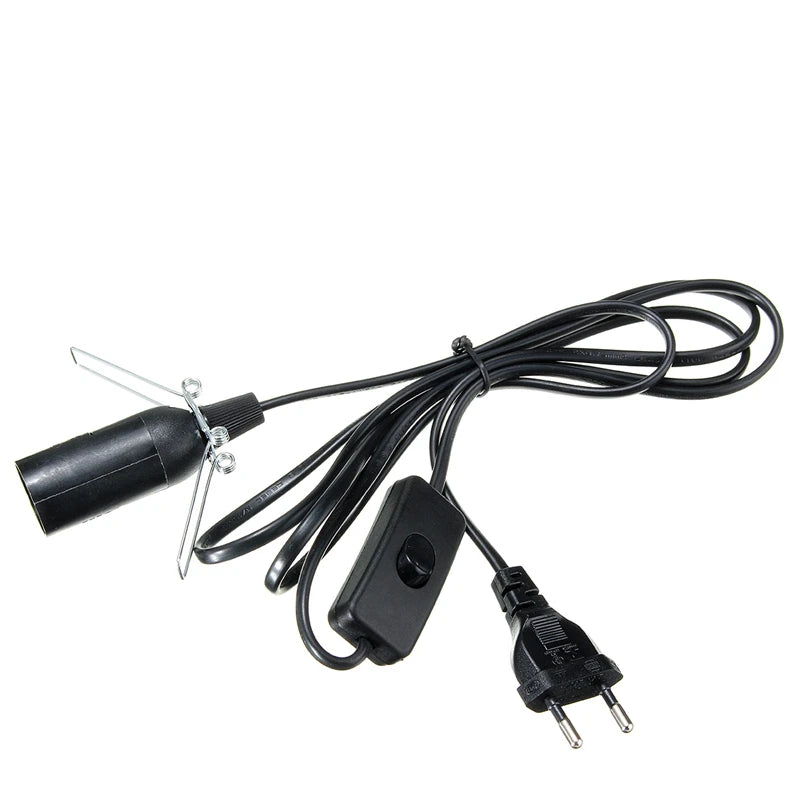 interrupteur lumineux noir blanc moderne e14 e27 variateur switch 1.8m câble électrique prise eu