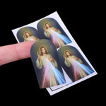 autocollants religieux saints anges bleu rouge blanc doré noir adhésifs décoration église craft stickers