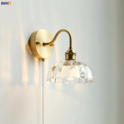 Applique murale LED verre cuivre style nordique moderne