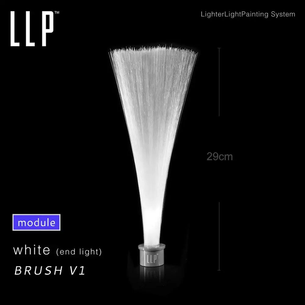 brosse lumineuse fibres optiques blanche moderne adhésif connecteur 29cm photographie portrait tiktok graffiti