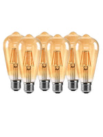 lot ampoules led vintage filament doré culot e27 edison lumière chaude